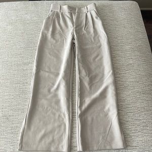 Tailored Wide Leg Pant Abercrombie Size XS Short Color Beige